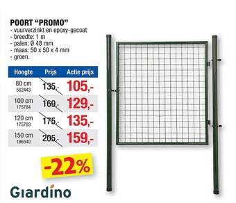 Hubo Poort promo aanbieding