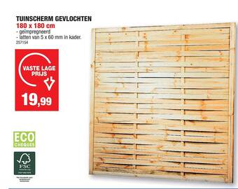 Hubo Tuinscherm gevlochten aanbieding