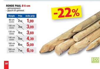 Hubo Ronde paal aanbieding