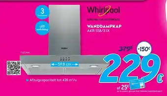Krëfel Whirlpool WANDDAMPKAP AKR 558/3 IX aanbieding