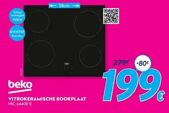 Krëfel Beko Vitrokeramische Kookplaat aanbieding