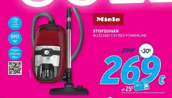 Krëfel Miele Stofzuiger Blizzard CX1 Red Powerline aanbieding