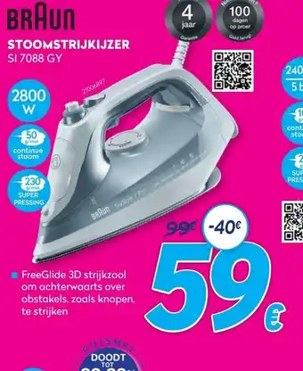 Krëfel Stoomstrijkijzer SI7088 GY aanbieding