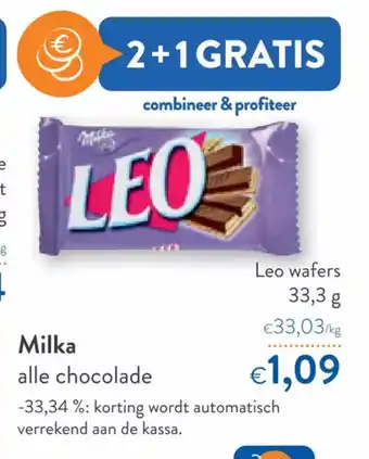 OKay Milka Leo wafers 33.3g aanbieding