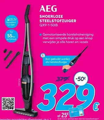 Krëfel AEG Snoerloze Steelstofzuiger QX9-1-501B aanbieding