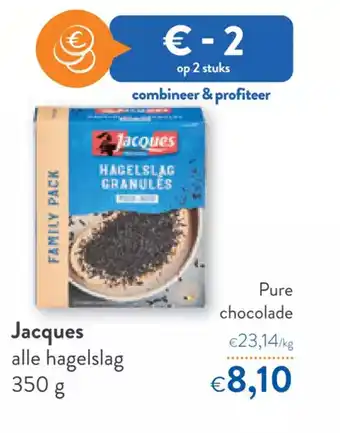 Jacques pure chocolade 350g
