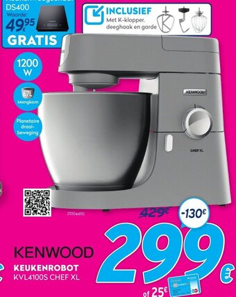 Krëfel Kenwood Keukenrobot KVL4100S CHEF XL aanbieding
