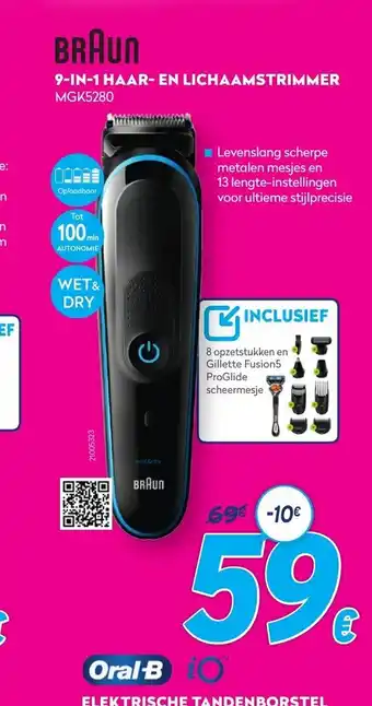 Krëfel Braun 9-in-1 Haar- En Lichaamstrimmer MGK5280 aanbieding