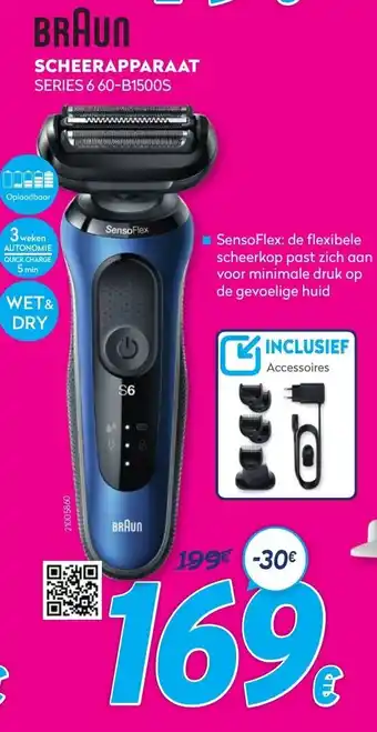Krëfel Braun Scheerapparaat Series 6 60-B1500S aanbieding