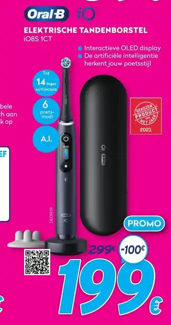 Krëfel Elek Trische Tandenborstel iO8S 1CT aanbieding