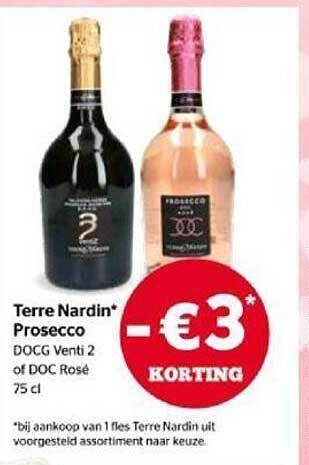 Spar Terre nardin prosecco aanbieding