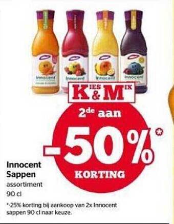 Spar Innocent sappen aanbieding