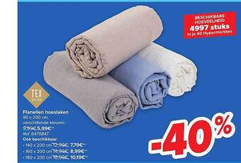 Carrefour Flanellen hoeslaken aanbieding