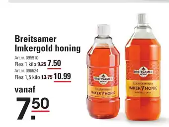 Sligro Breisamer imkergold honing fles 1 kilo aanbieding