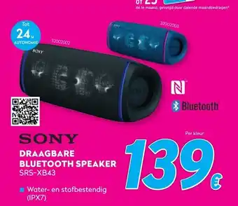 Sony Draagbare Bluetooth Speaker SRS-XB43