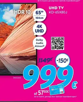 Krëfel UHD TV KD-65X80J aanbieding