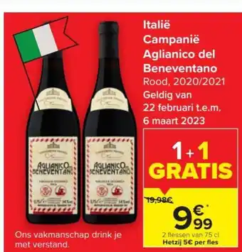 Italie Campanie aglianico del beneventano 75cl