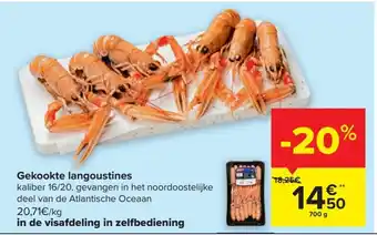 Carrefour Gekookte langoustines 700g aanbieding