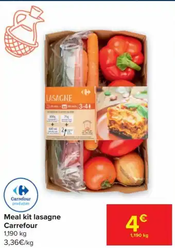Carrefour Meal kit lasagne 1,190kg aanbieding