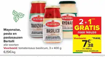 Carrefour Bertolli Mayonaise  3 x 400g aanbieding
