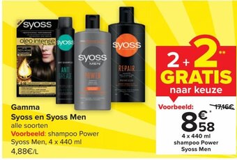 Syoss shampoo power 4 x 440ml