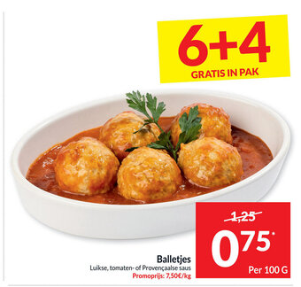 Intermarché Balletjes per 100 g aanbieding