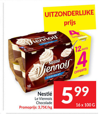Intermarché Nestle le viennois chocolade 16 x 100 g aanbieding