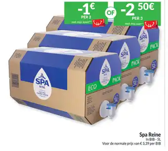 Intermarché Spa reine in BIB 5L aanbieding