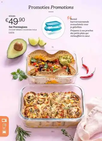 Tupperware Set premiaglass aanbieding