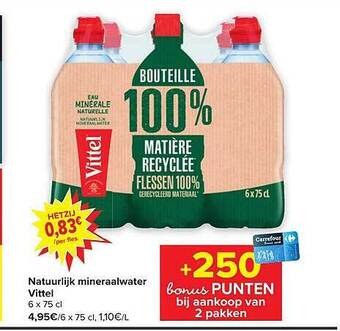Carrefour Natuurlijk mineraalwater vittel aanbieding