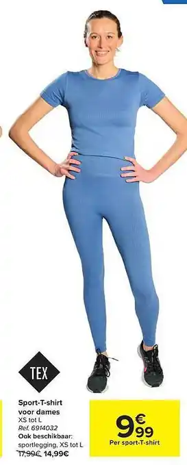 Carrefour Sport tshirt voor dames aanbieding
