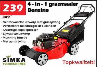 iTEK 4-in-1 grasmaaier benzine aanbieding