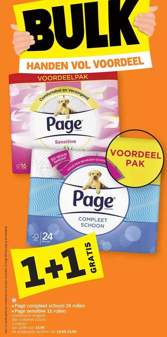 Albert Heijn Page compleet schoon, page sensitive aanbieding