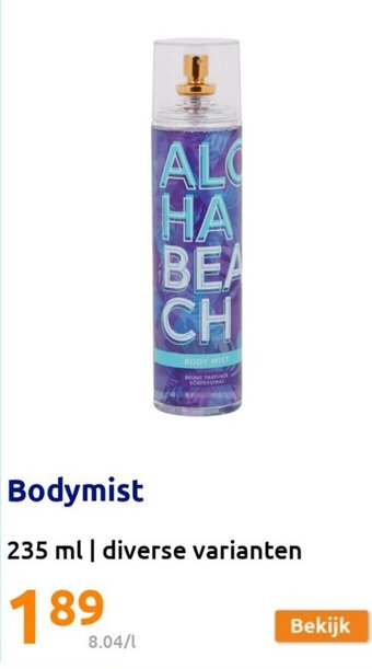 Action Bodymist 235ml Diverse Varianten aanbieding