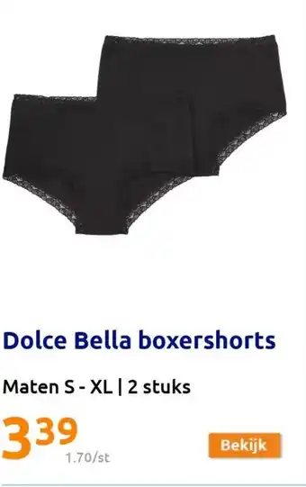 Action Dolce Bella Boxershorts Maten S - XL 2 Stuks aanbieding