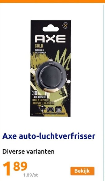 Action Axe Auto-Luchtverfrisser aanbieding