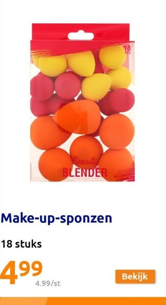 Action Make-Up Sponzen 18 Stuks aanbieding