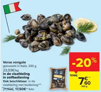 Carrefour Market Verse Vongole 330g aanbieding