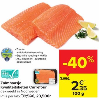 Carrefour Market Zalmhaasje Kwaliteitsketen Carrefour 100g aanbieding