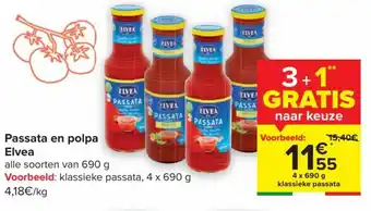 Elvea Passata en Polpa Alle Soorten 4 x 690g