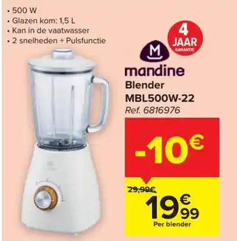 Mandine Blender MBL500W-22