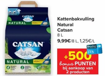 Carrefour Market Catsan Kattenbakvulling Natural 8L aanbieding
