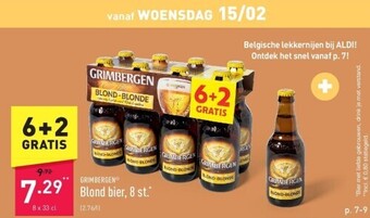 ALDI Blond bier, 8 st. aanbieding