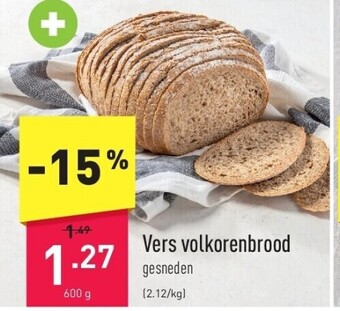ALDI Vers volkorenbrood aanbieding