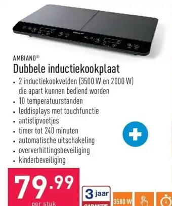 ALDI Dubbele inductiekookplaat aanbieding