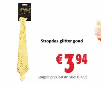 Stropdas Glitter Goud