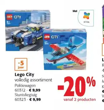 Colruyt Lego City Volledig Assortiment Politiewagen , Stuntvliegtuig aanbieding