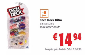 Colruyt Tech Deck Ultra Aanpasbare Miniskateboards aanbieding