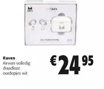 Colruyt Raven Airwan Volledig Draadloze Oordopjes Wit aanbieding