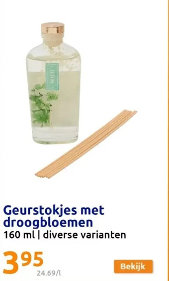 Action Geurstokjes met droogbloemen aanbieding